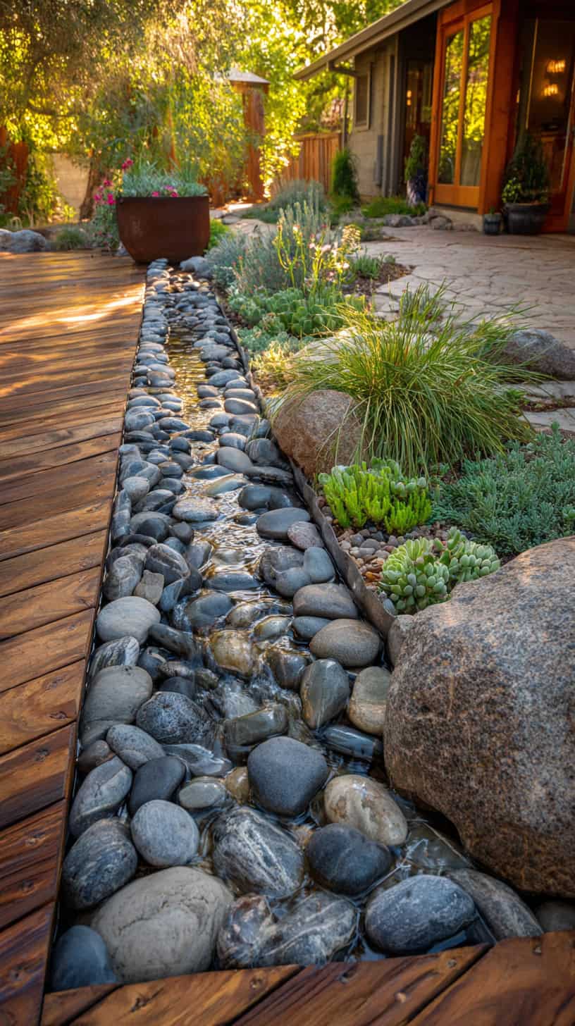 Stone Riverbed Plant Channel - Image 2