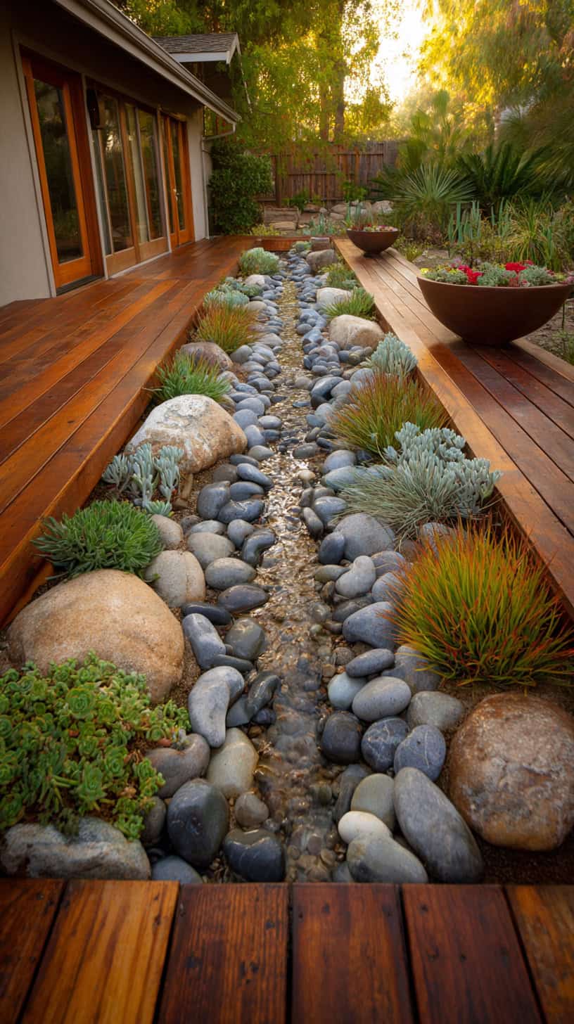 Stone Riverbed Plant Channel - Image 1