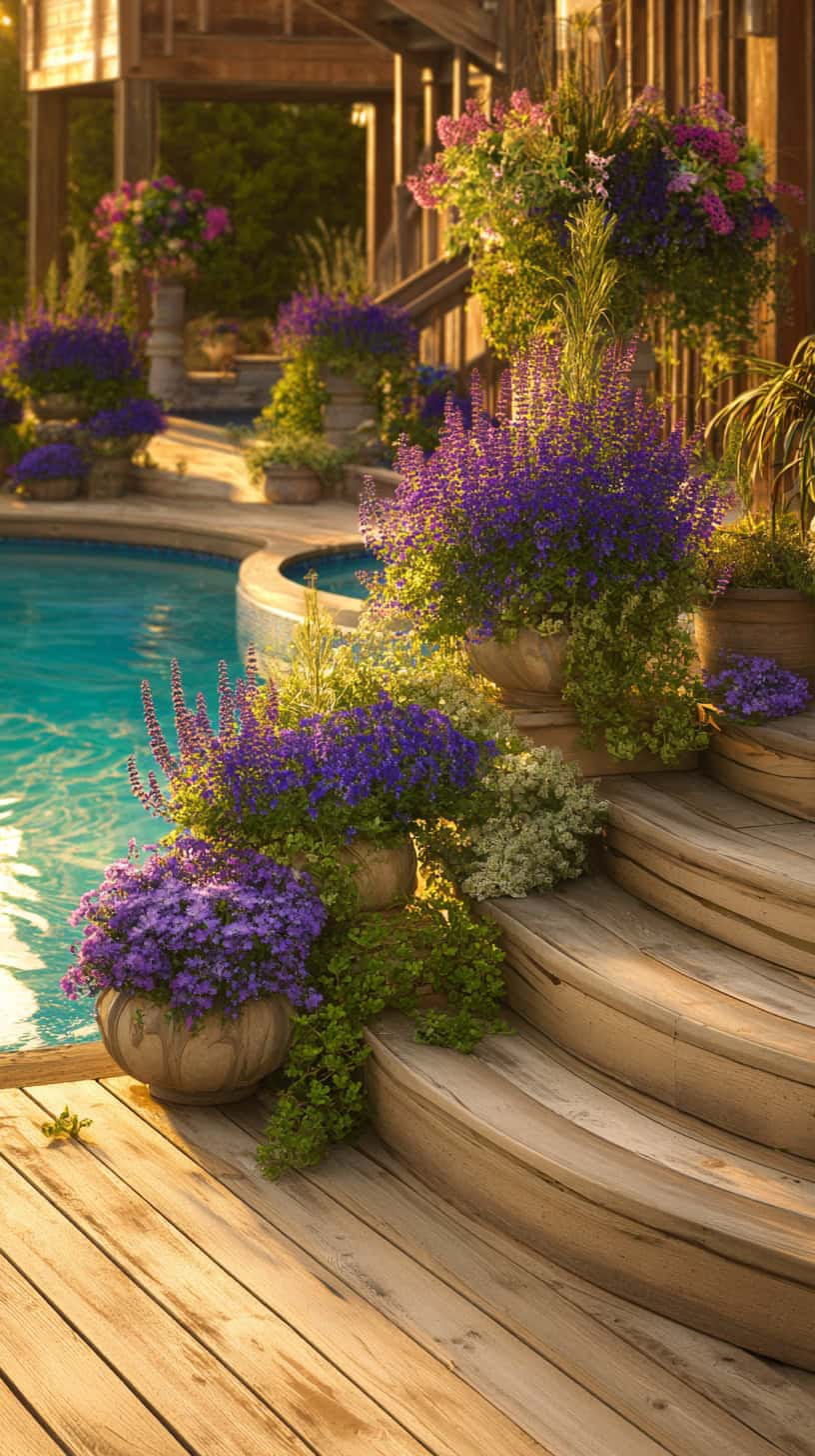 Tiered Poolside Deck Garden - Image 2
