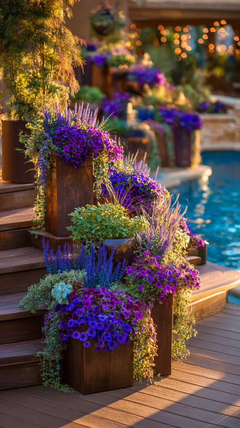 Tiered Poolside Deck Garden - Image 1