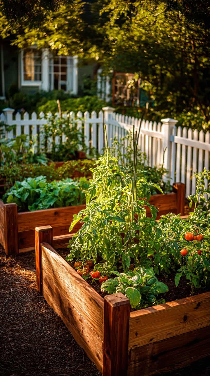 Classic Fence-Enclosed Veggie Patch - Image 1