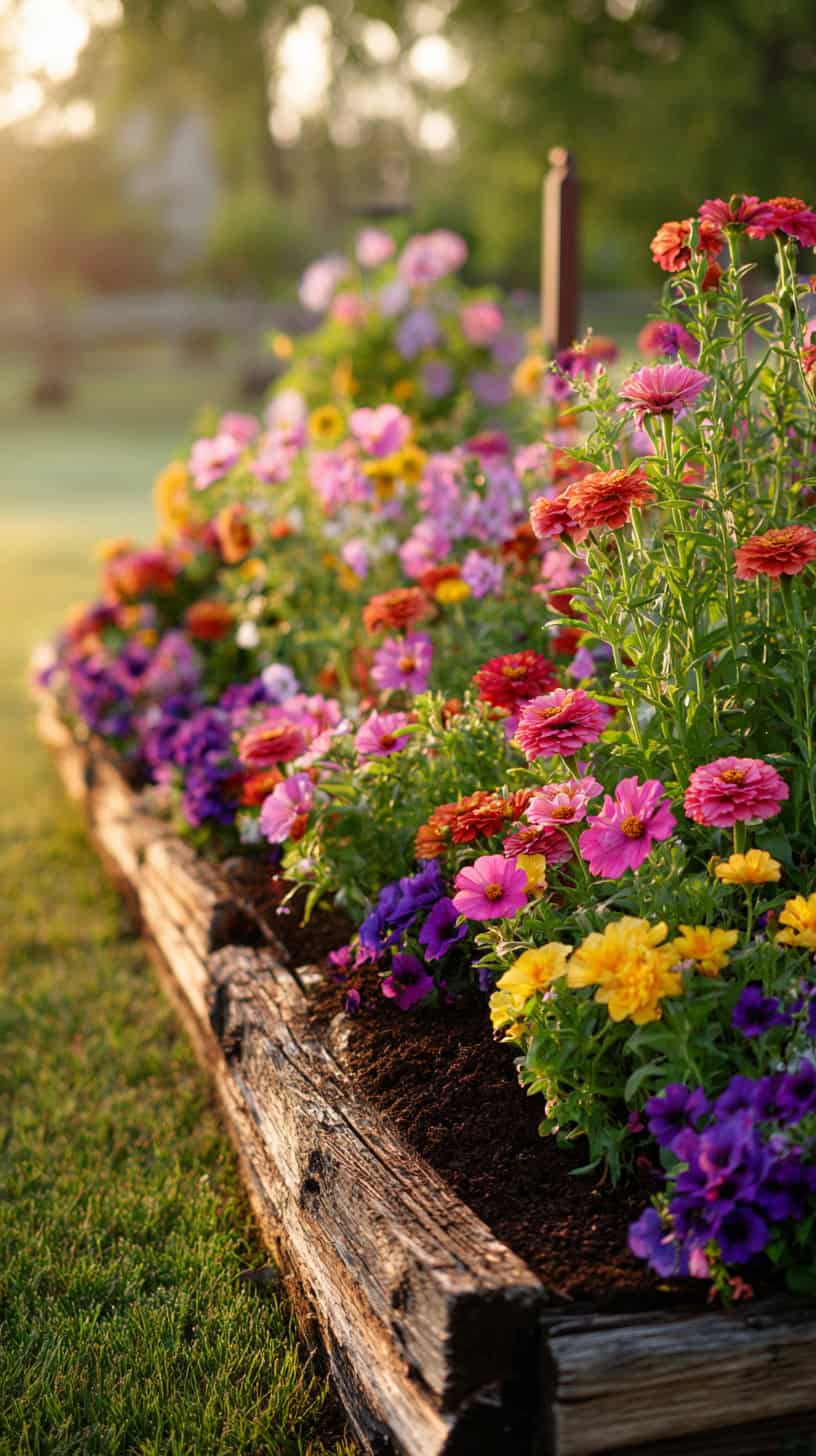 Colorful Raised Flower Border - Image 1