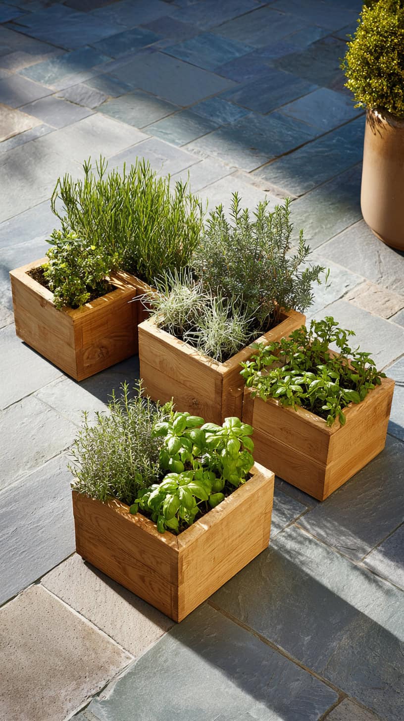 Compact Patio Herb Boxes - Image 1