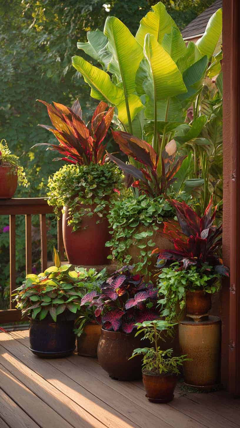 Layered Tropical Foliage Deck