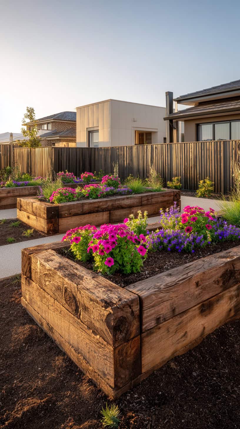 New Build Garden Ideas with Sleepers - Image 1