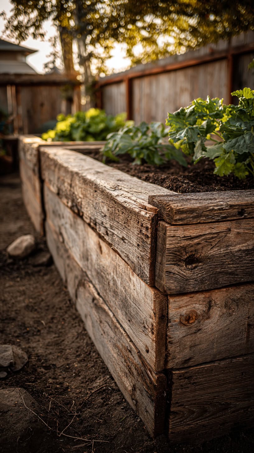 Rustic Pallet Fence Garden - Image 1