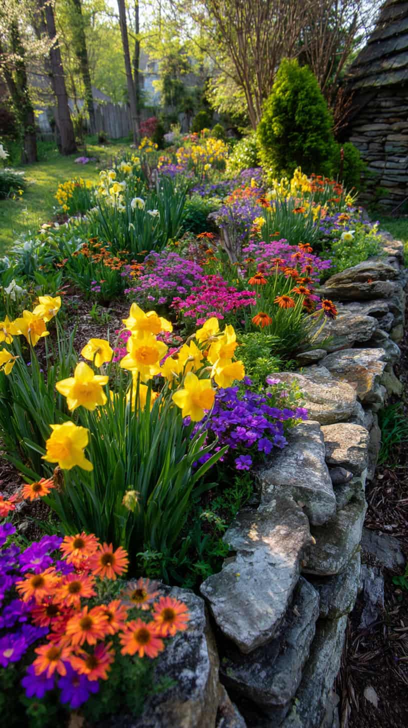 Stone Flower Beds and Raised Bed Planting Ideas for Blooms Galore - Image 2