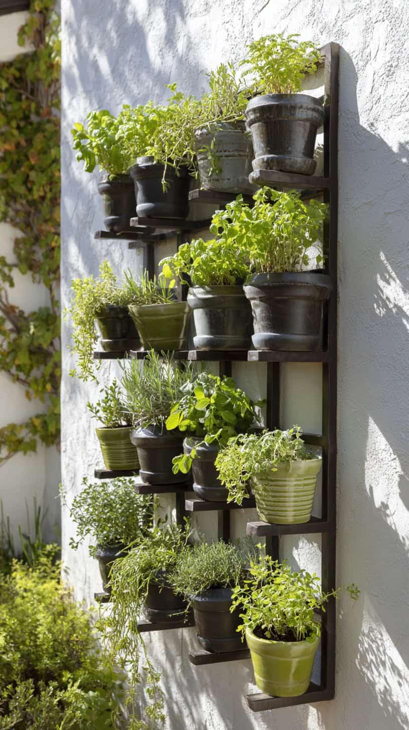 Vertical Potted Herb Wall - Image 1