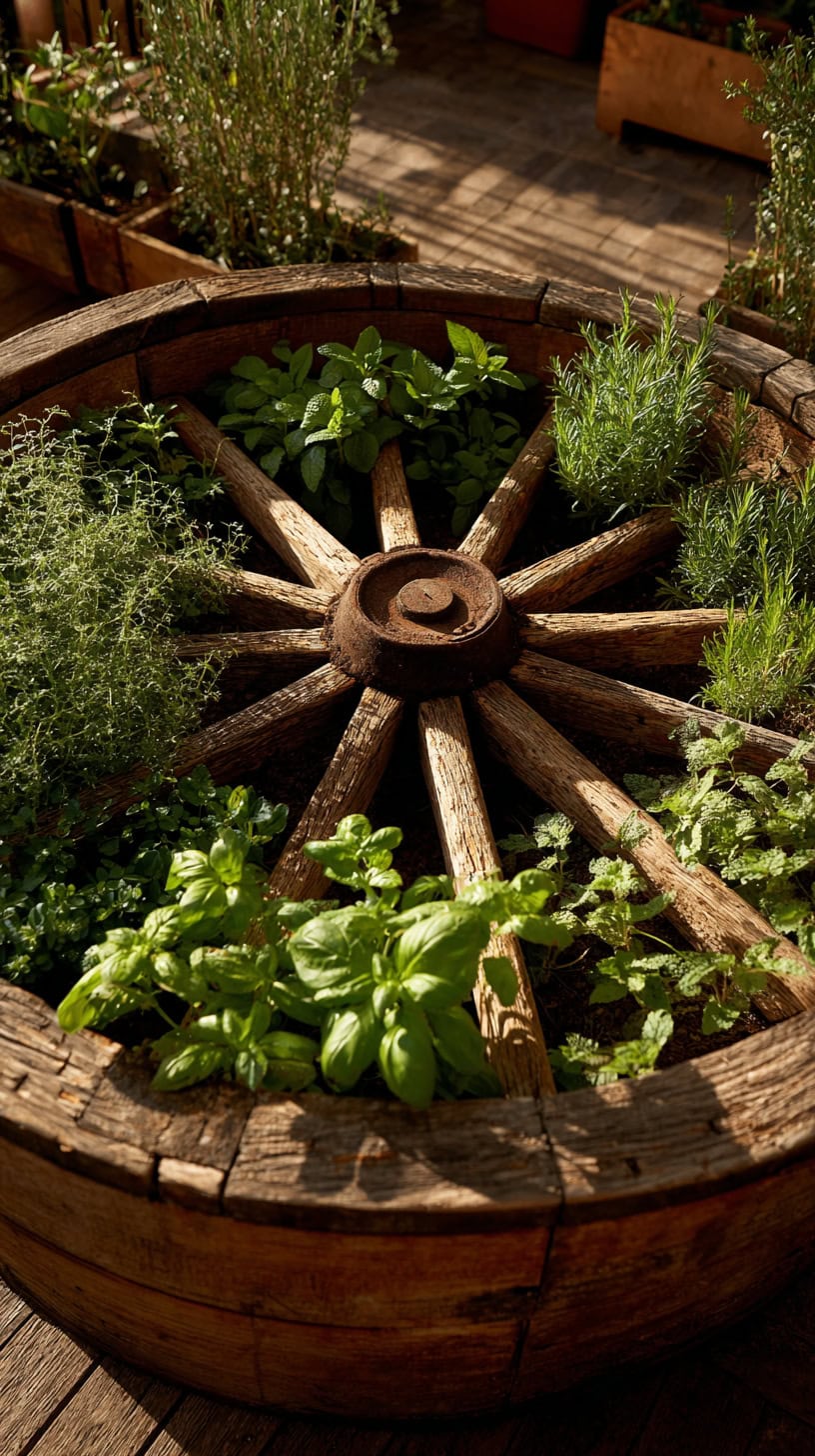 Whimsical Patio Herb Wheel - Image 2