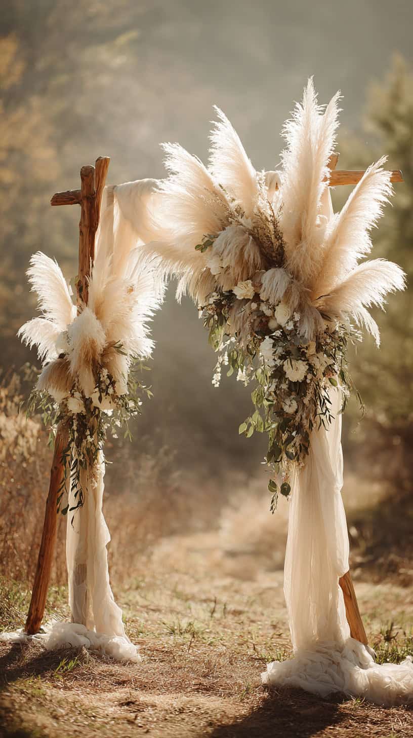 Boho Wedding Ceremony Decor That Matches the Bouquet - Image 1