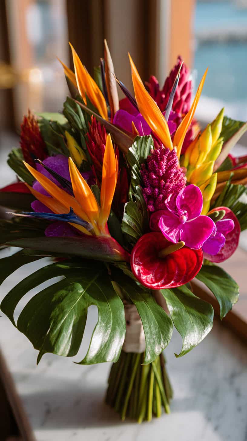 Bold Tropical Bloom Bouquet - Image 4