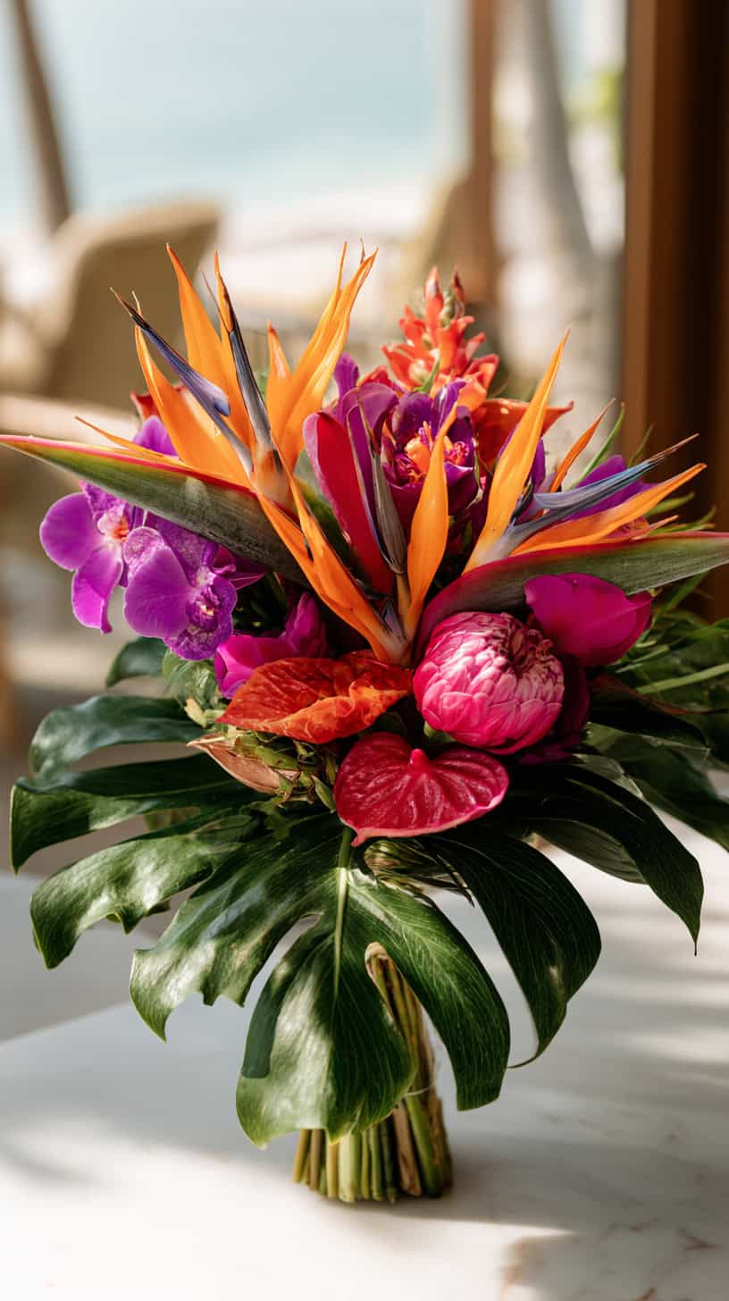 Bold Tropical Bloom Bouquet - Image 1