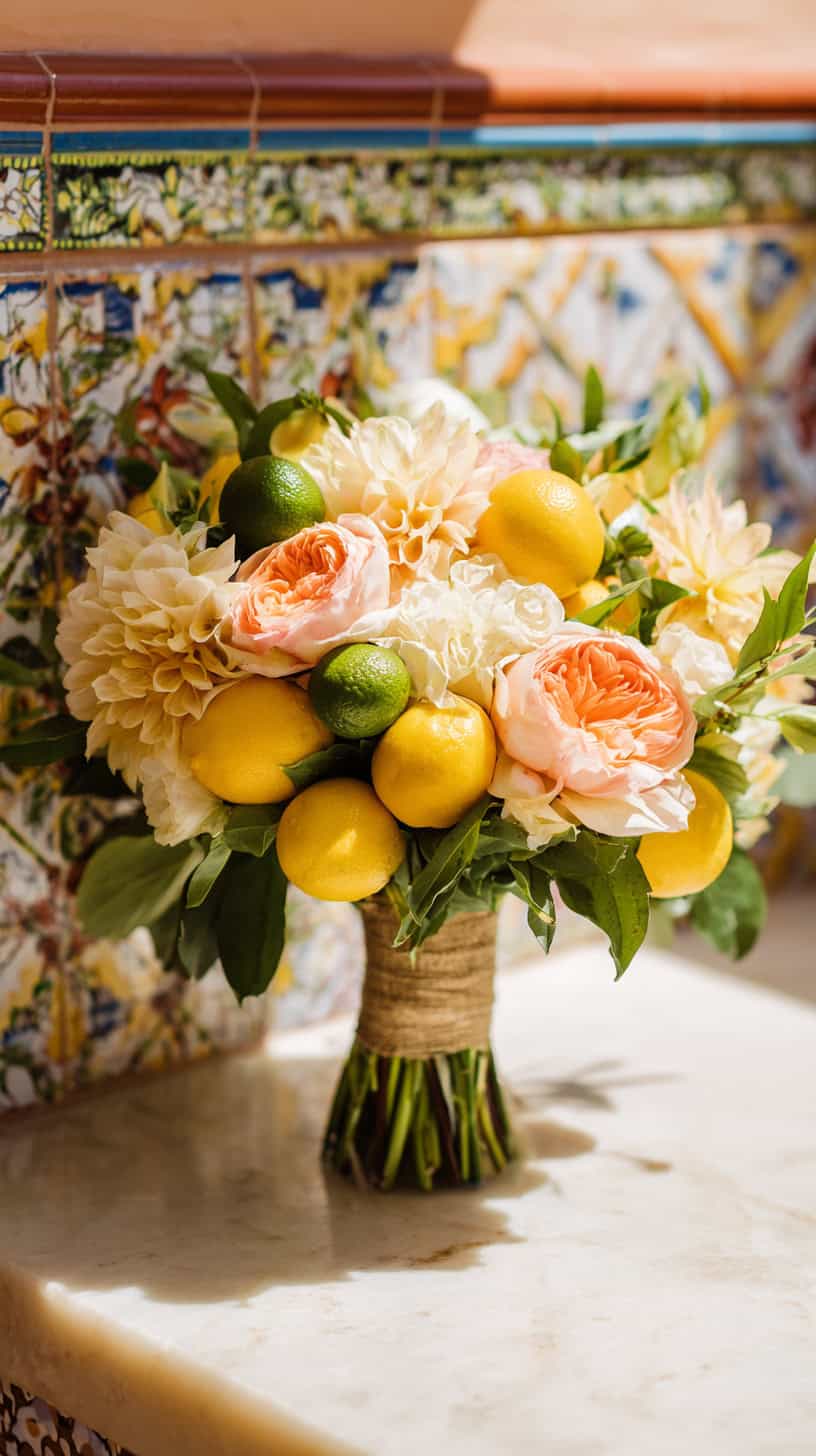 Bright Citrus Accent Bouquet - Image 1