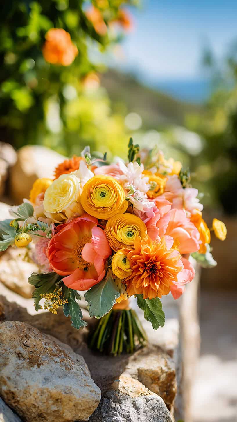Citrus and Coral Blooms - Image 1