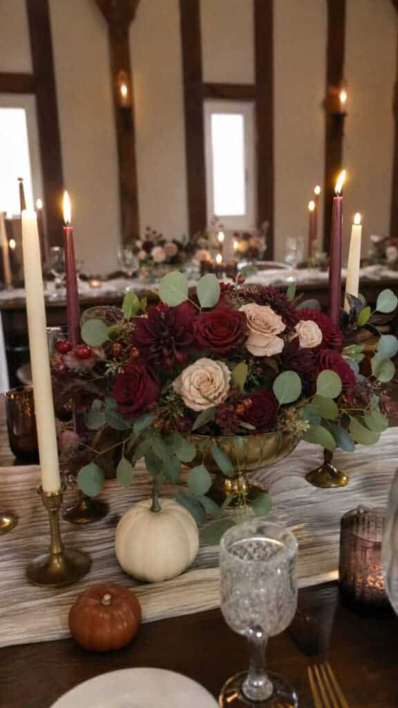 Breathtaking Burgundy Centerpiece Ideas