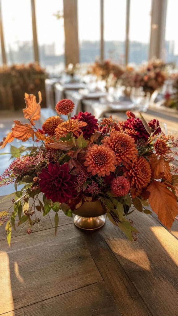 Rust-Colored Chrysanthemums