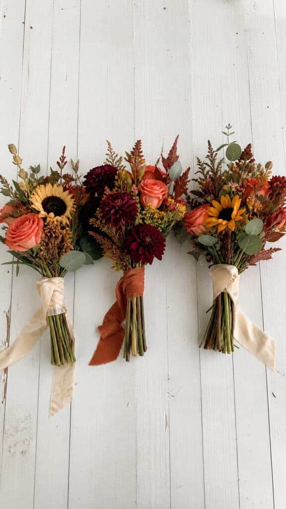 Bridesmaid Bouquets and Wedding Party Flowers