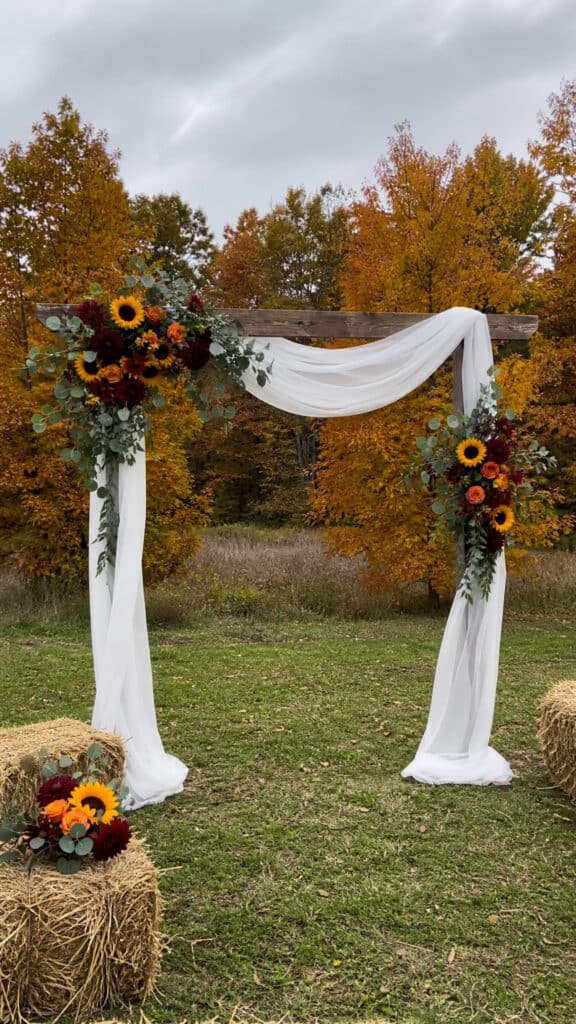 Ceremony Décor With Sunflowers
