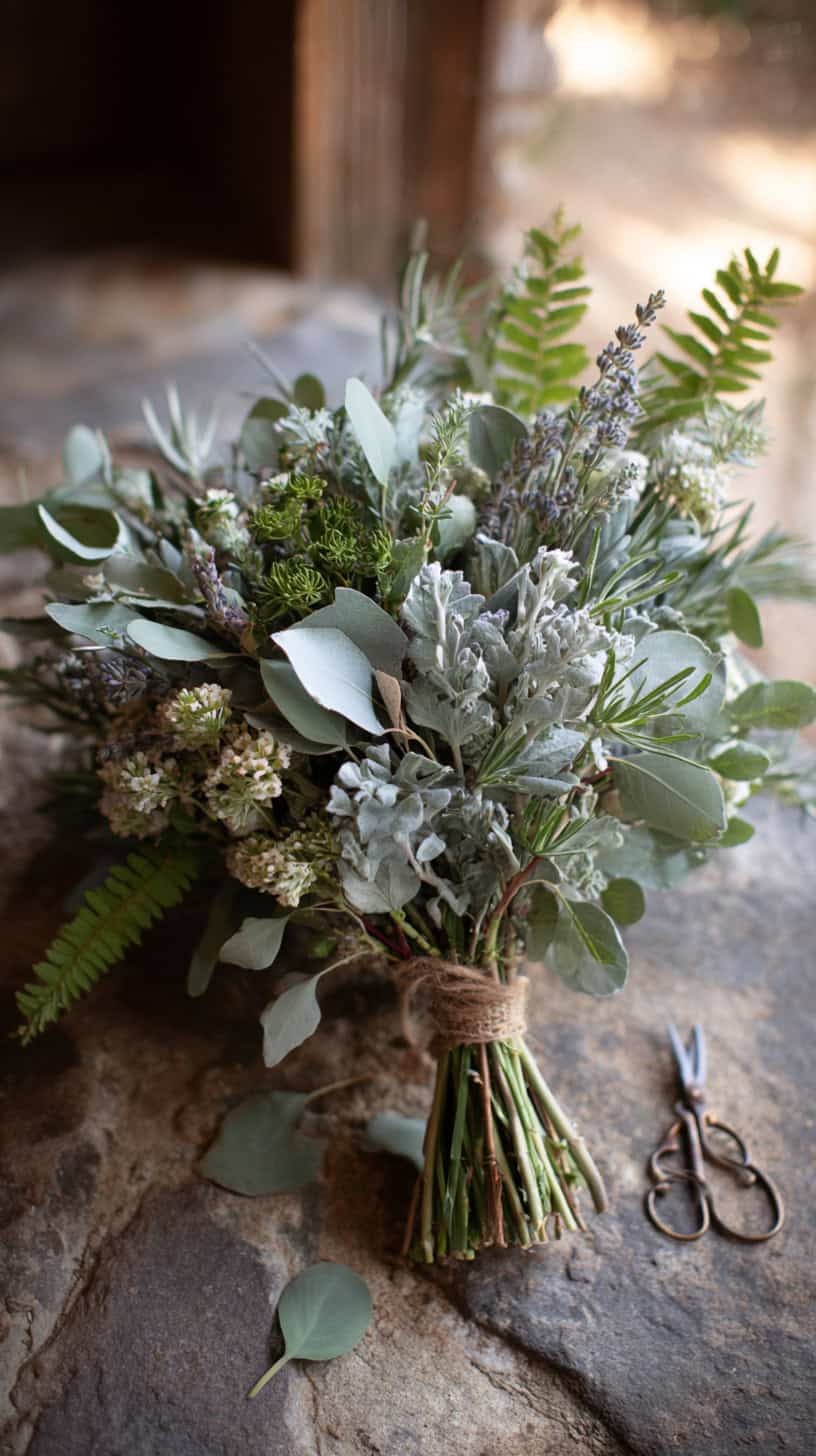 Greenery and Herb Bouquet - Image 1