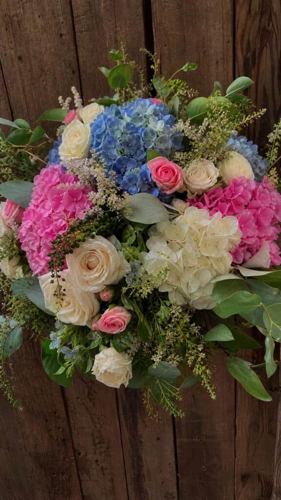 Mixed Color Hydrangea Arrangements For Playful Charm