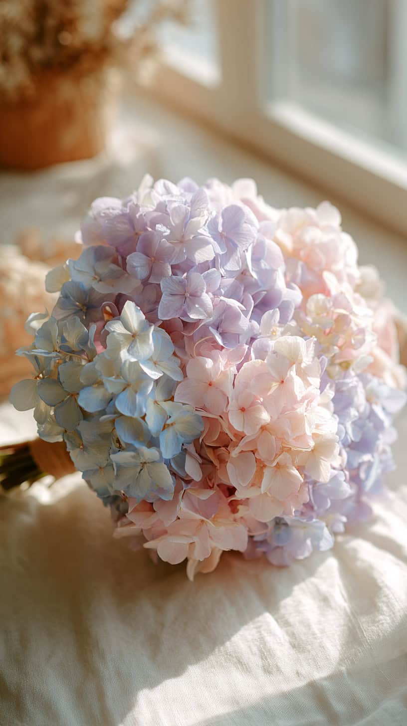Hydrangea Pastel Arrangement - Image 1