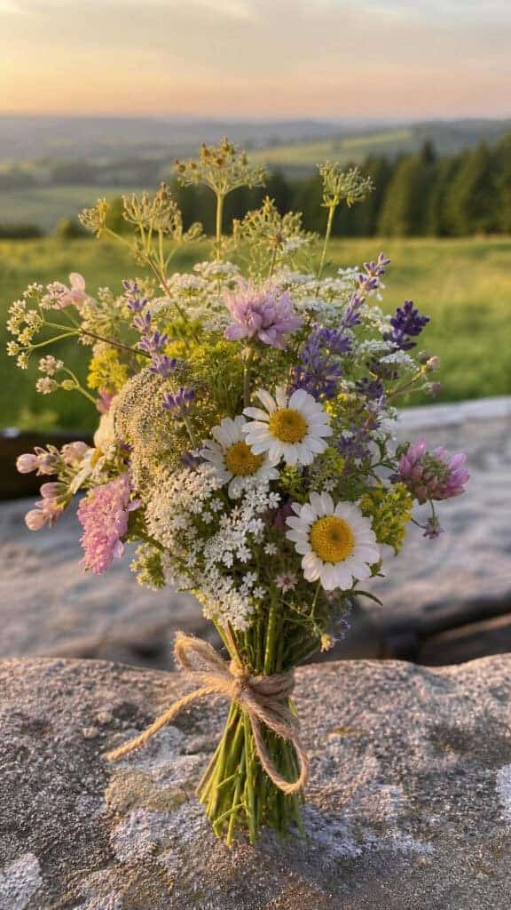 Wildflower Mini Bouquets For The Free-Spirited Bride