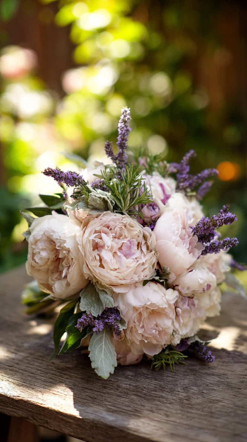 Peony Bouquet with Herbs - Image 2