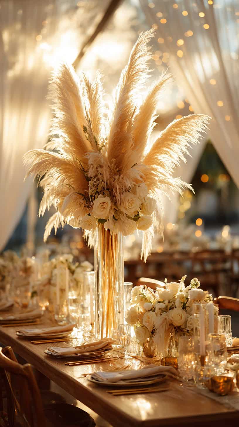 Reception Table Decor and Centerpiece Inspiration - Image 2