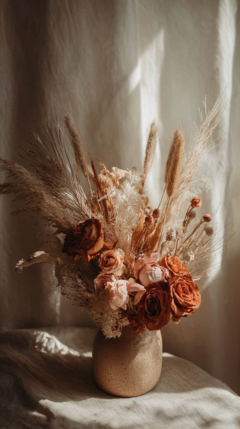 Romantic Dried Flower Bouquet - Image 2