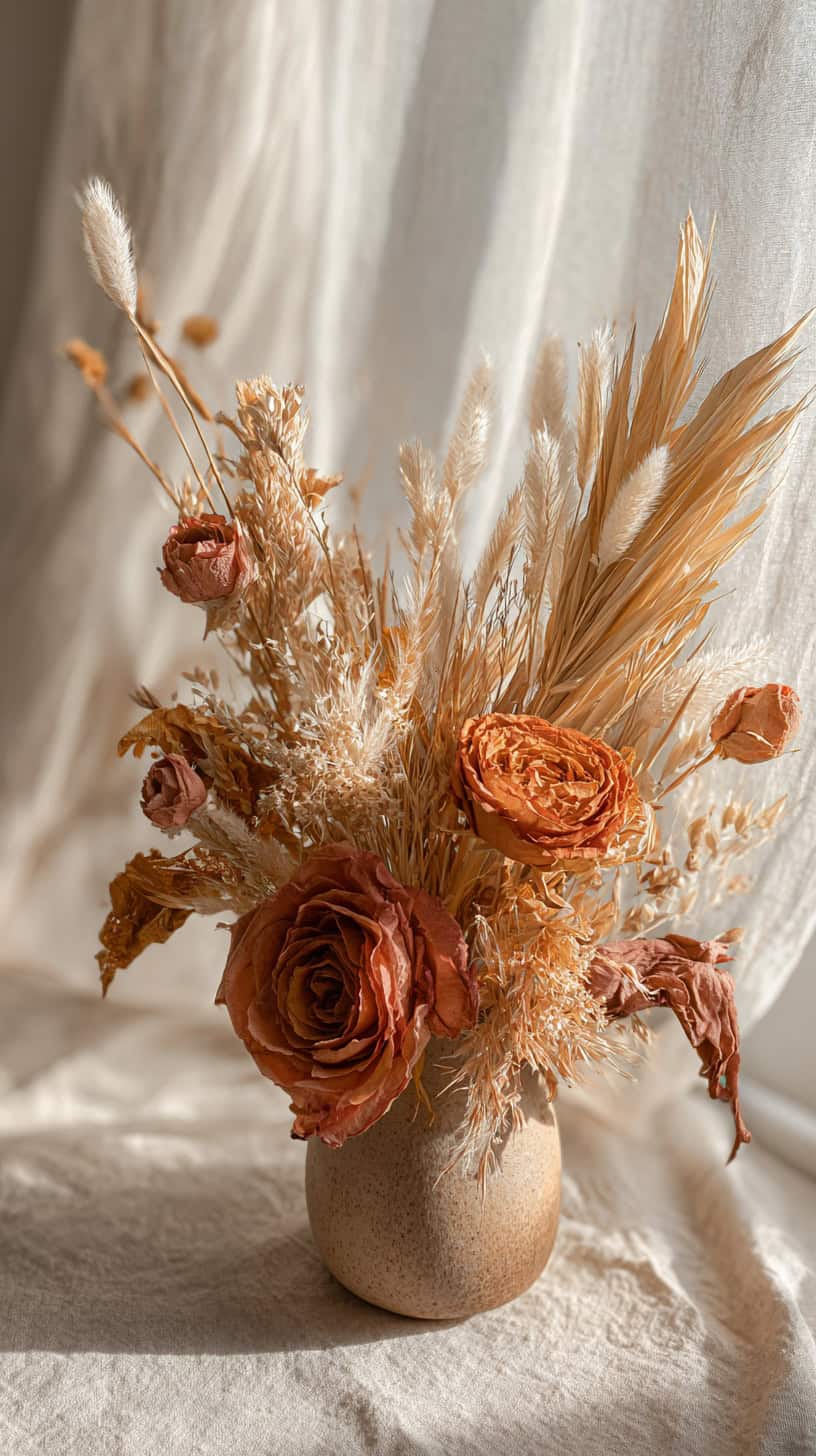 Romantic Dried Flower Bouquet - Image 3
