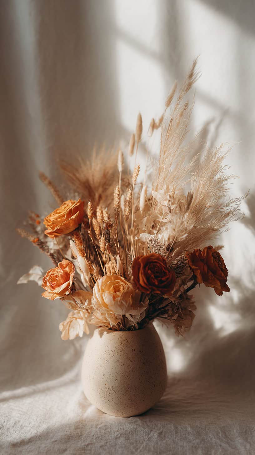 Romantic Dried Flower Bouquet - Image 1