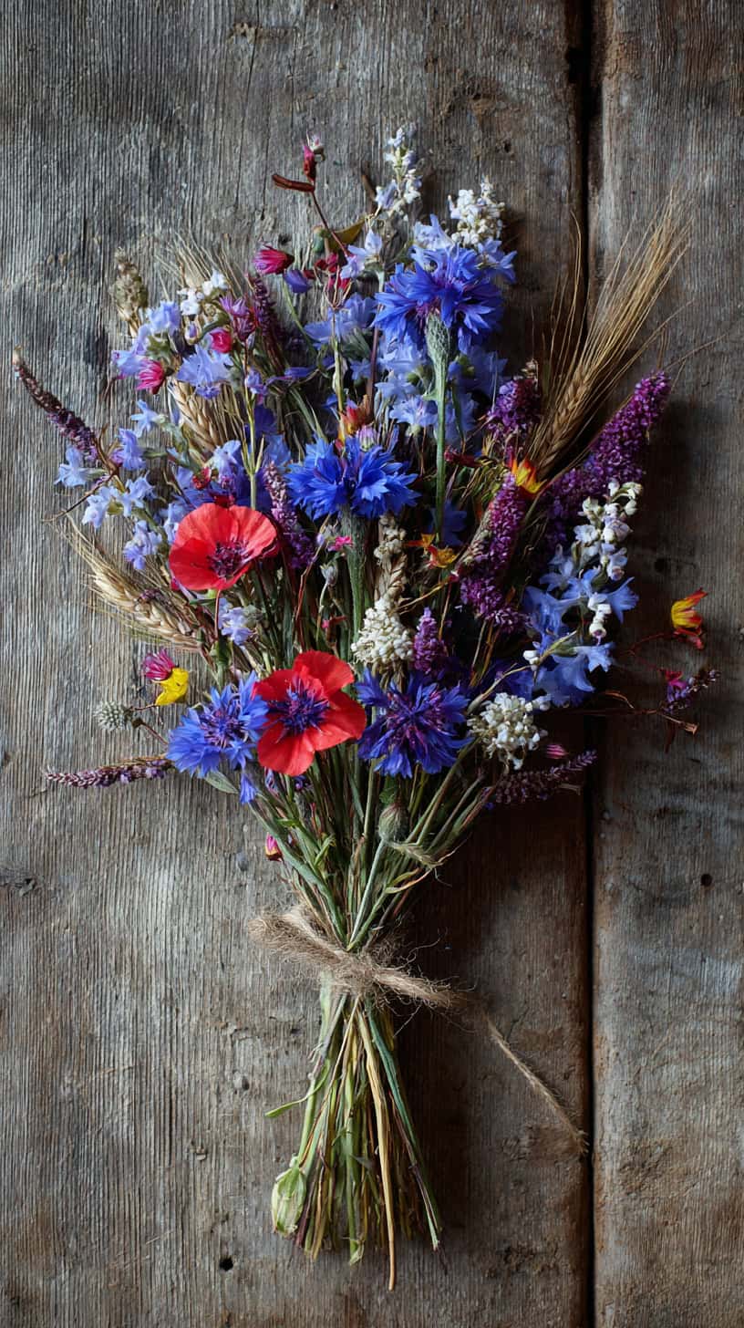 Rustic Hand-Tied Bouquet - Image 1