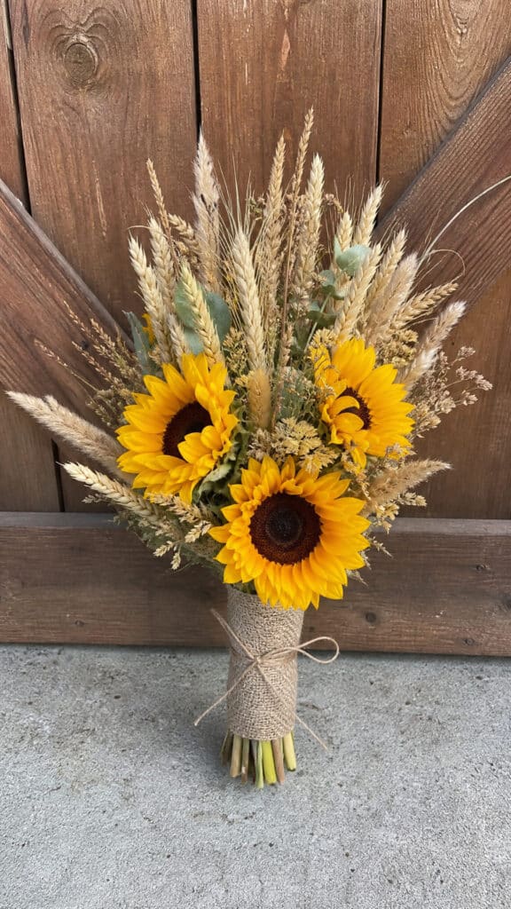Rustic Sunflower and Wheat Bundle