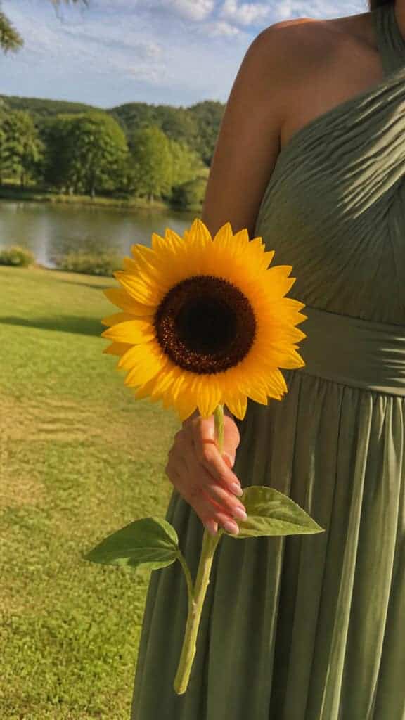 Whimsical Single Sunflower Charm