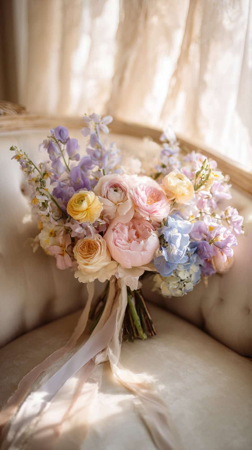 Soft Pastel Garden Bouquet - Image 2