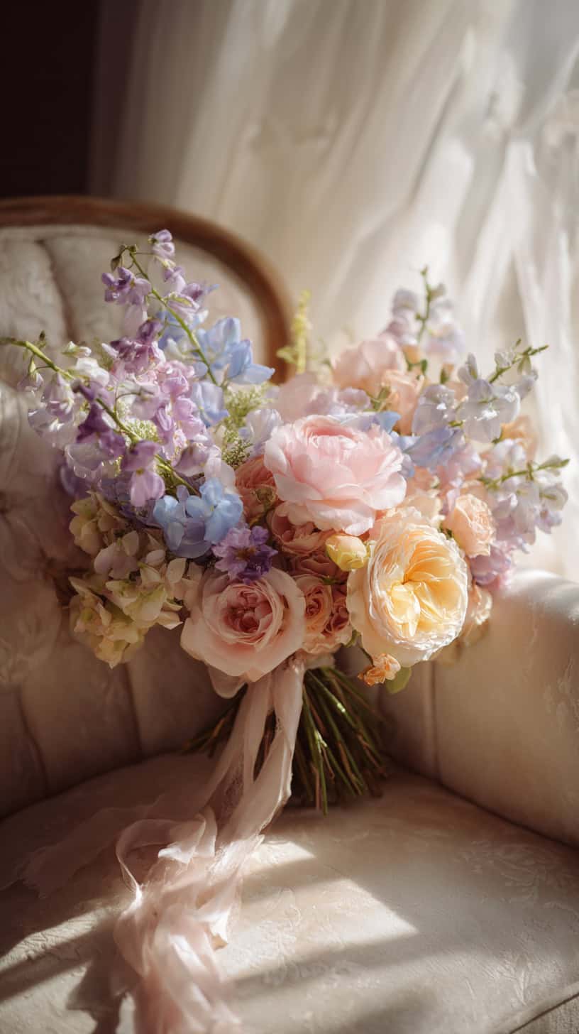 Soft Pastel Garden Bouquet - Image 1