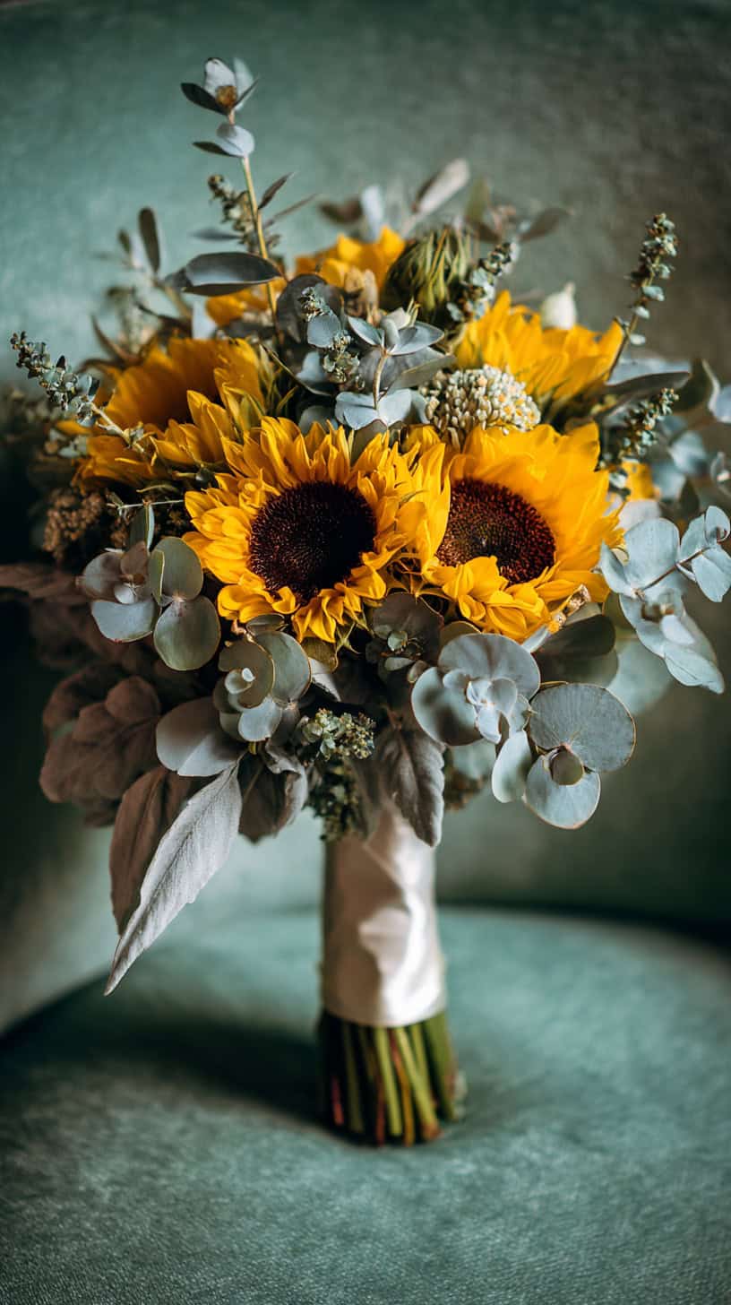 Sunflower and Eucalyptus Mix - Image 1