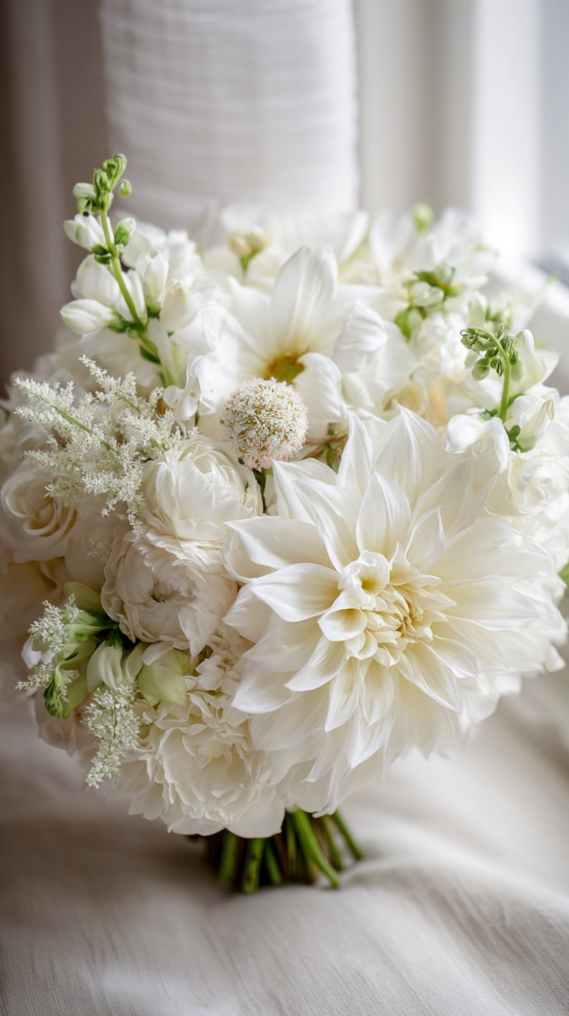 Textured White Floral Mix - Image 2