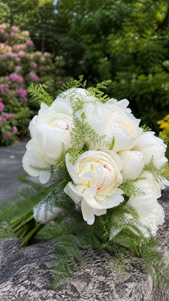 Peonies and Ferns for Garden Romance