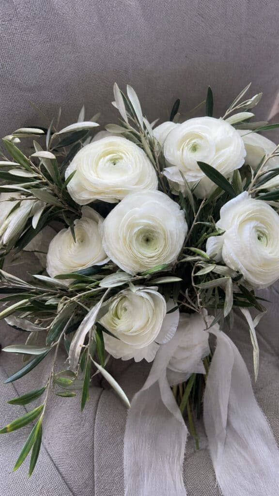 Ranunculus and Olive Branches