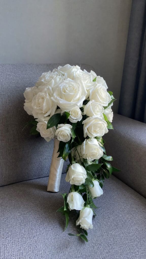 Classic All-White Rose Cascade