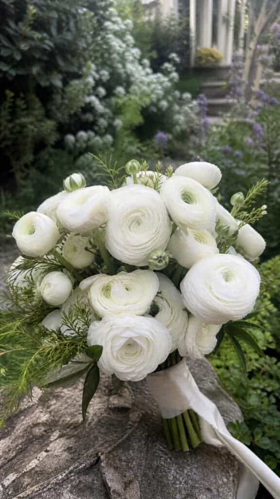 Garden-Style White Ranunculus