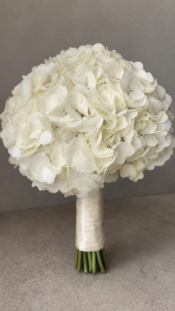 Structured White Hydrangeas