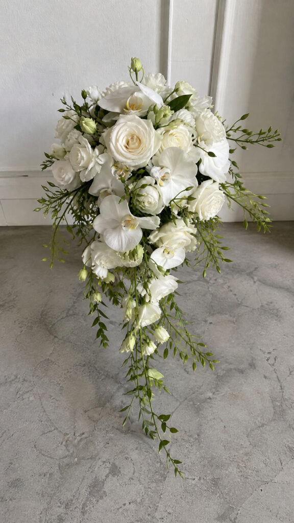 Cascading White Bouquet Designs