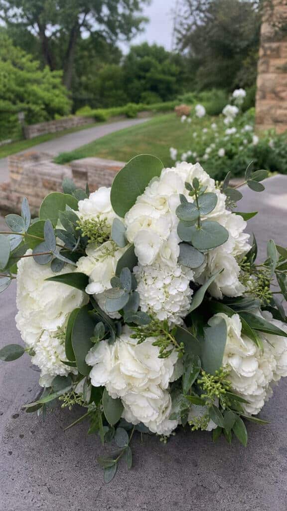 Hydrangea with Eucalyptus Accents