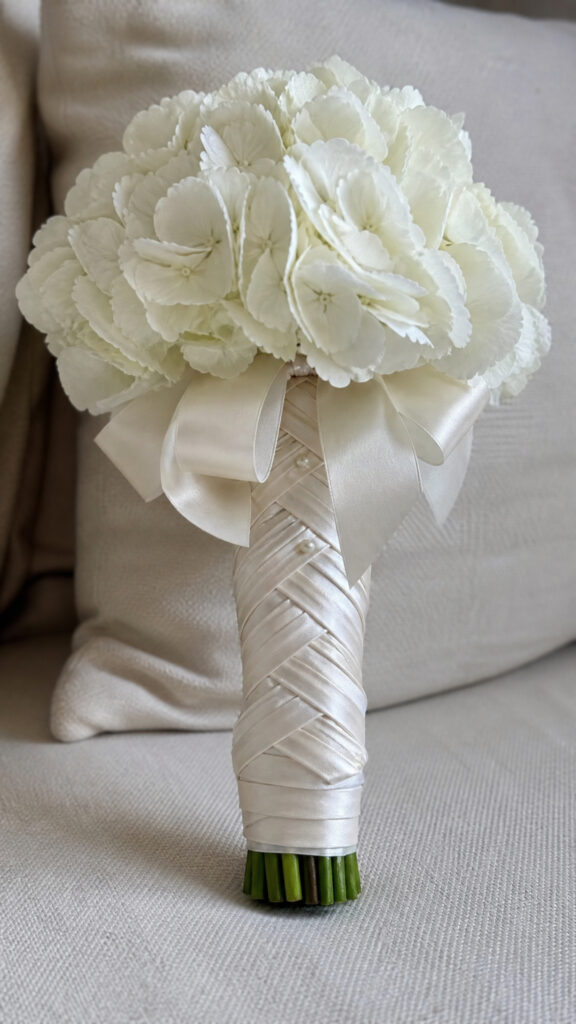 Hydrangea with Silk Ribbon Wrap Techniques