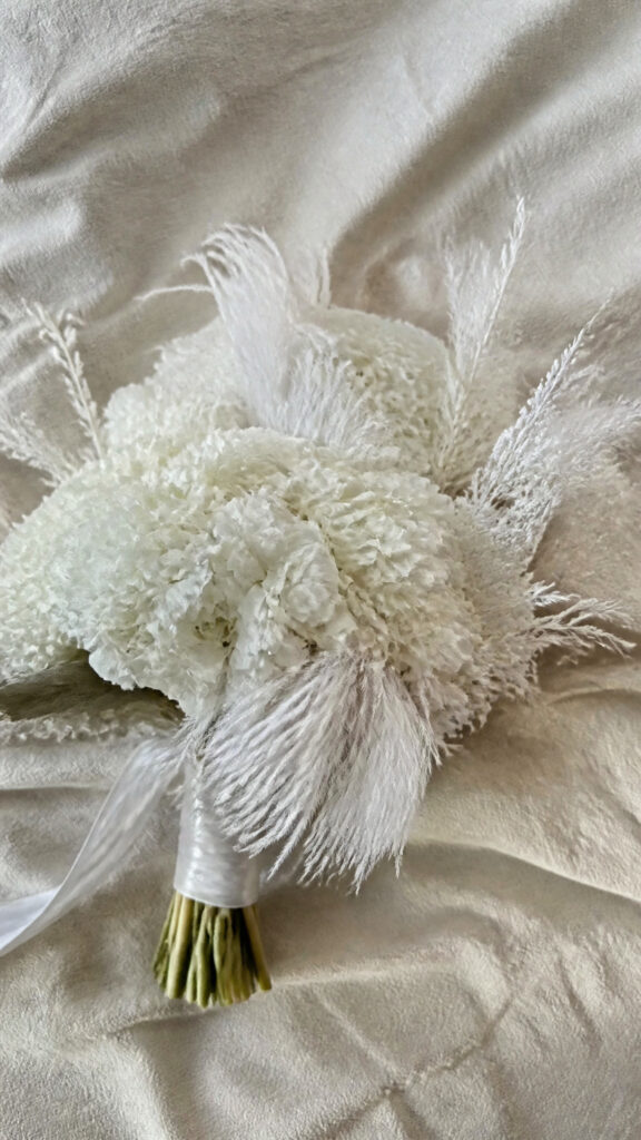 Hydrangea with Soft Feather Details