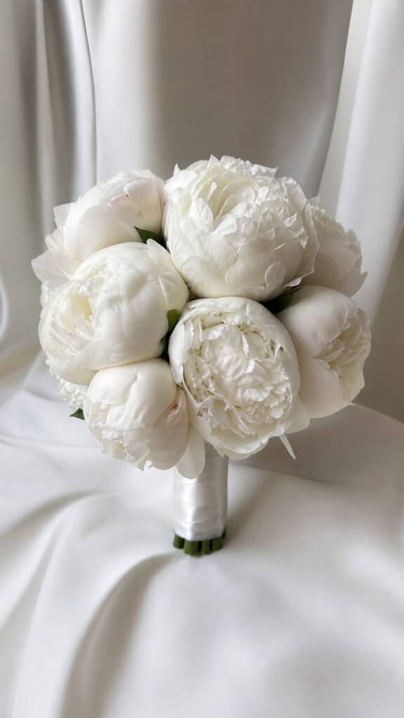 Petite White Peony Nosegay