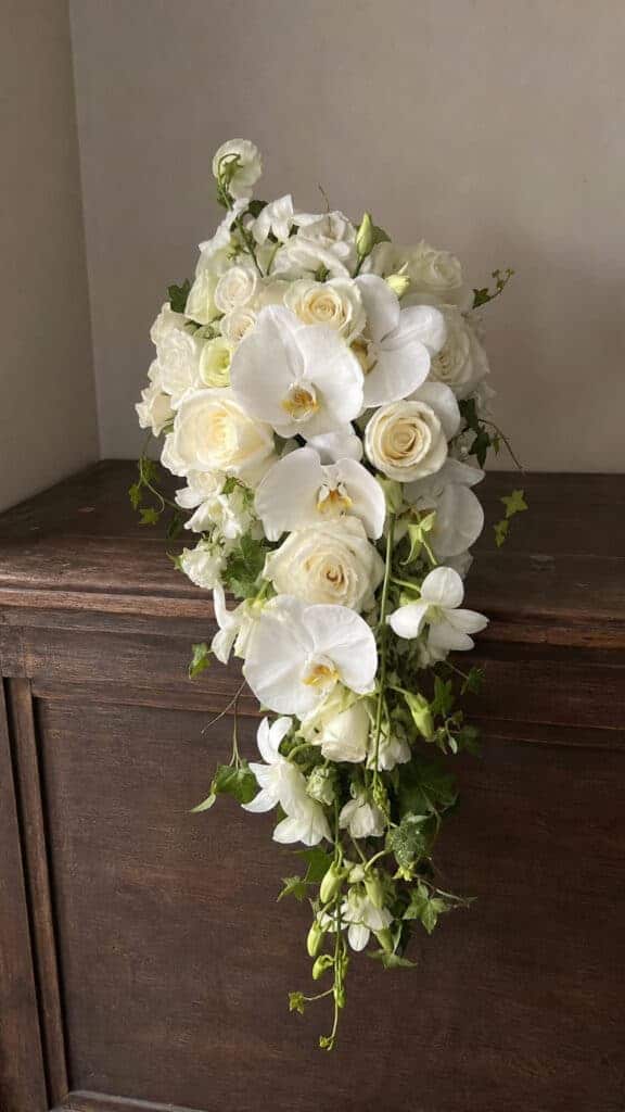 Cascading White Bouquet Designs