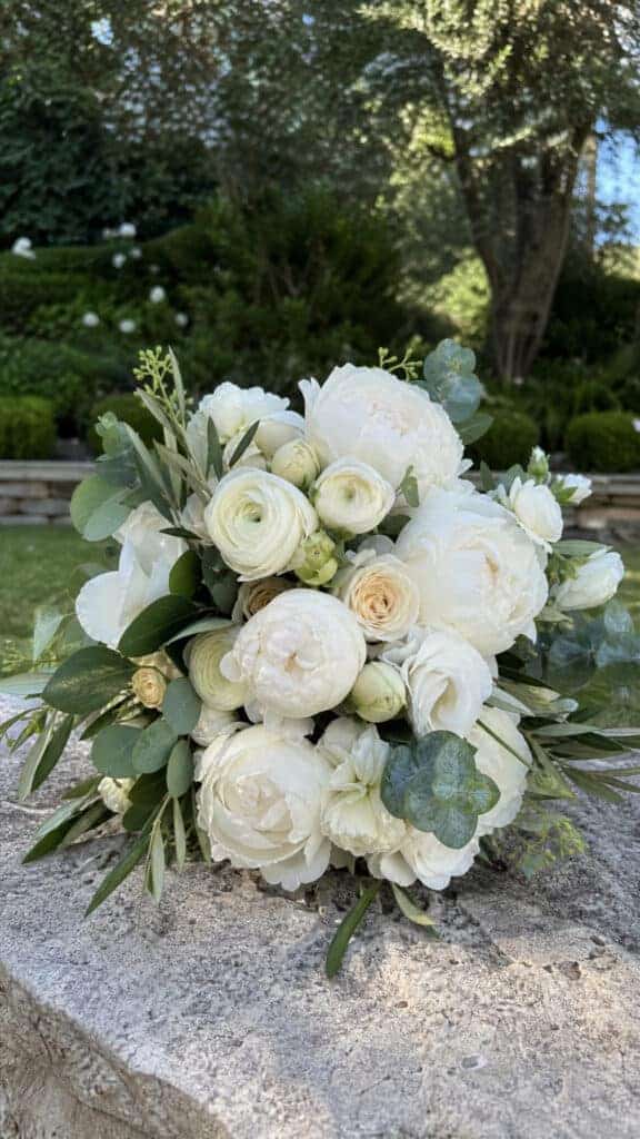Mixed White Blooms With Greenery